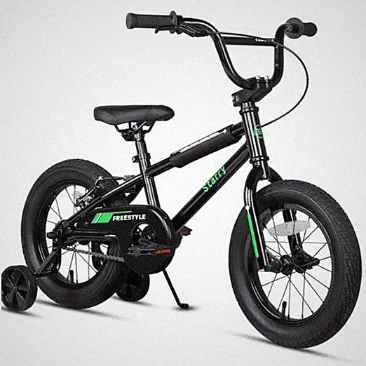 12 14 16 18 Inch Kids Bike BMX Style Bicycle with Training Wheels 14 Inch Black