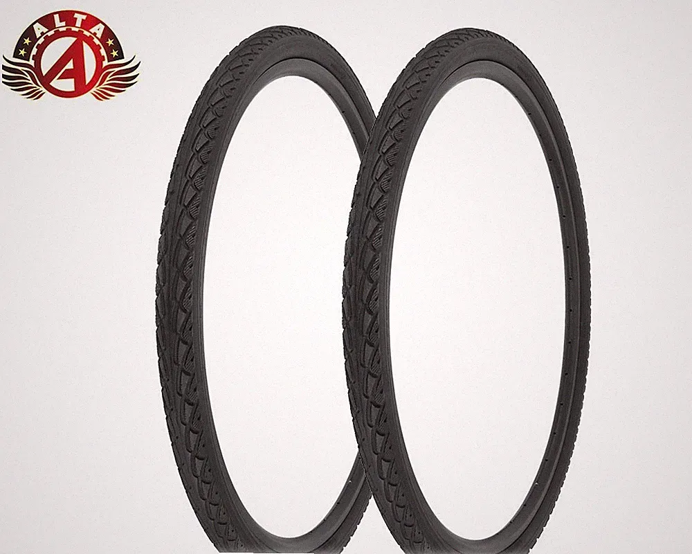 2 ALTA 700 x 45c WIDE Tires – Black GRIP GLIDE Wire Bead Urban Hybrid Bike Tire