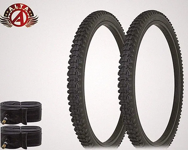 2 ALTA BICYCLE Wire Bead DURABLE 26 x 2.10 Rough KNOBBY RUGGED GRIP Tires w/TUBE