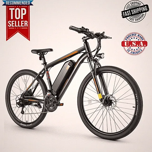 21-Speed Adult Electric Hybrid Bike, 22mph City Mountain Electric Bike for Men~