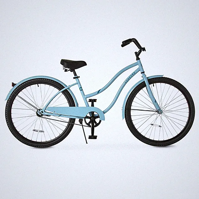 26 inch Pacifica Classic Cruiser Bike Fits Riders 5'0"+ Blue Womens Padded Seat