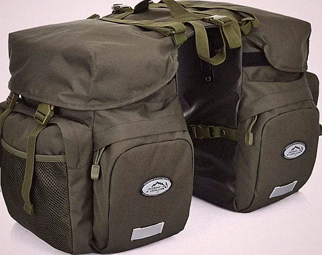 50L Bike Panniers Bicycle Commuting Bag Waterproof Saddle Bags with Rain Cover f