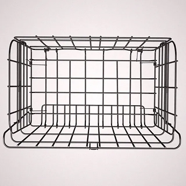 50lb Durable Folding Wire Bike Basket for Rear Mount, Rust-Proof Finish