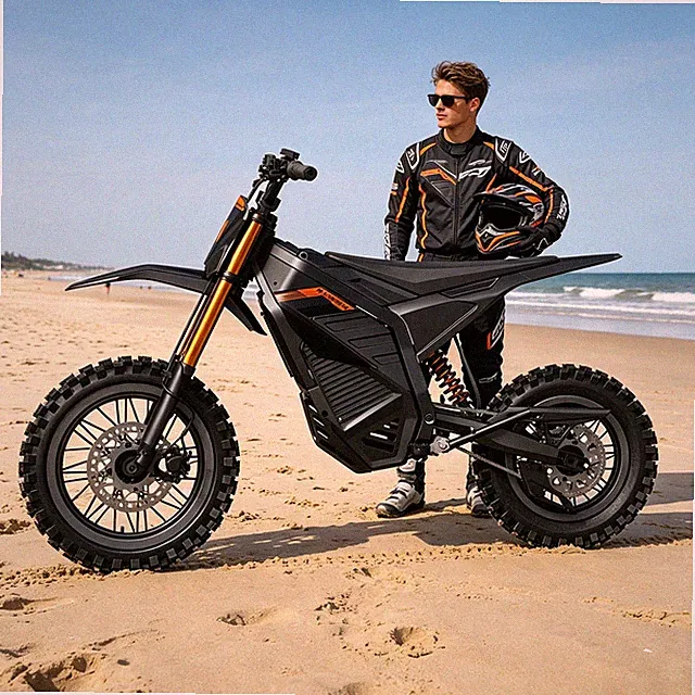 6000W Peak Electric Dirt Bike 60V 30Ah 50mph Off Road E-Moto 60miles for Adults