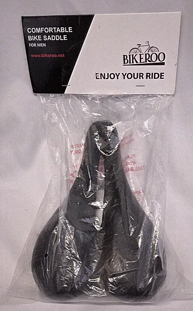 Bikeroo Bike Saddle Mens Comfort Seat Ergonomic Cutout w/ Cover Tools Black NEW