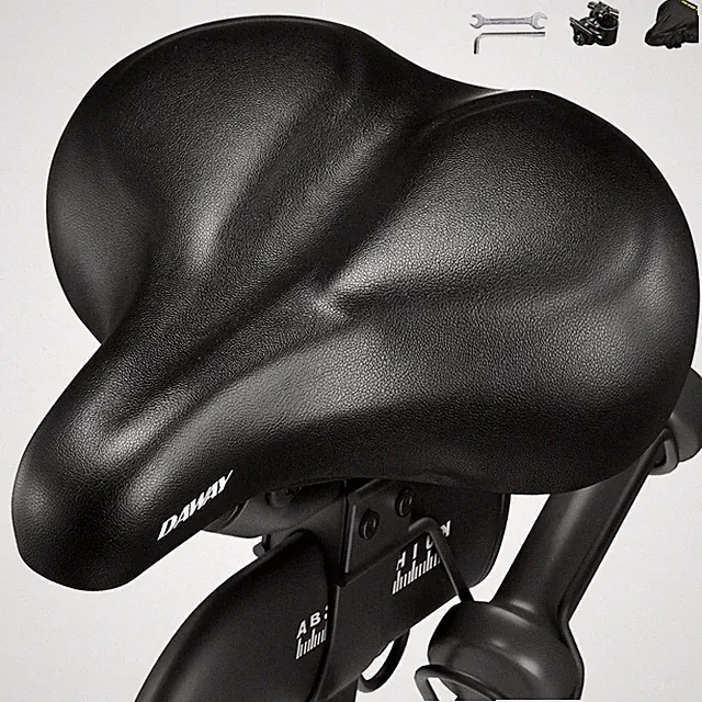 C50i Comfortable Oversized Bike Seat - Ultimate Comfort Memory Foam Exercise...