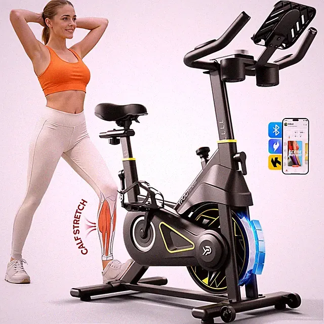 Exercise Bike with Comfortable Seat Cushion, Low Noise for Home with 330 LBS