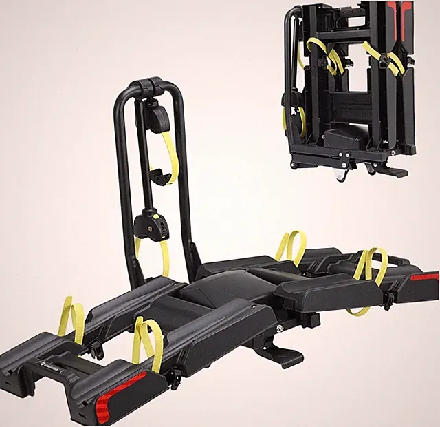 Foldable Hitch Bike Rack for 2 E-Bikes, 180 lbs Capacity with Ramp & Lock