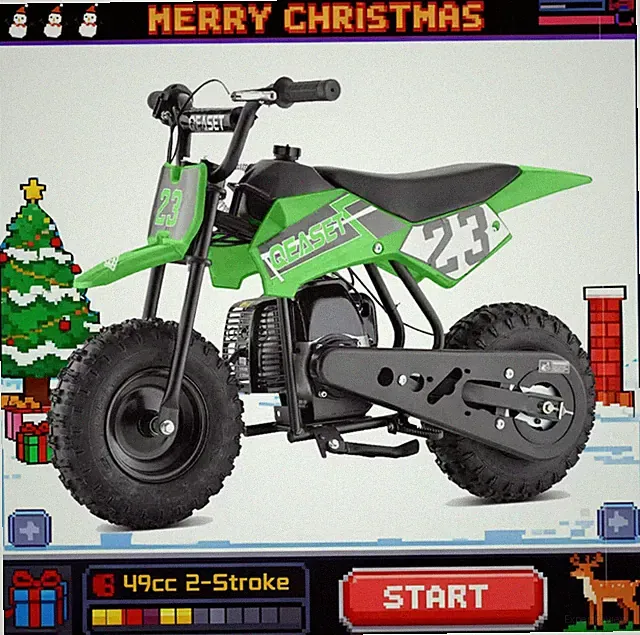 Gas Mini Dirt Bike for Kids, 49cc Gas Powered, 2-Stroke, 20 Mph, 160 lbs Load