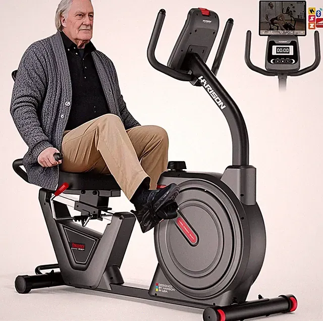 HARISON Semi Commercial Magnetic Recumbent Exercise Bike for Home