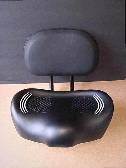 Noseless Wide Bicycle Seat with Back Support