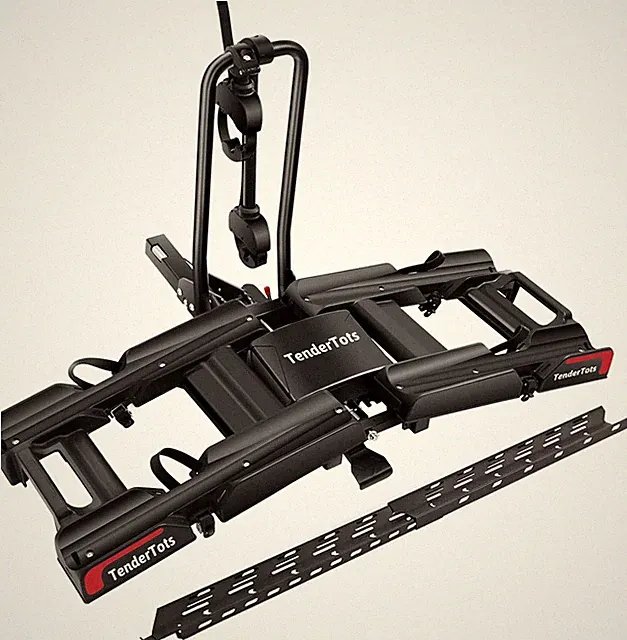 Ramp for 2 E-Bikes, Hitch Bike Rack Fits 5" Fat Tire Heavy-Duty Platform Carrier