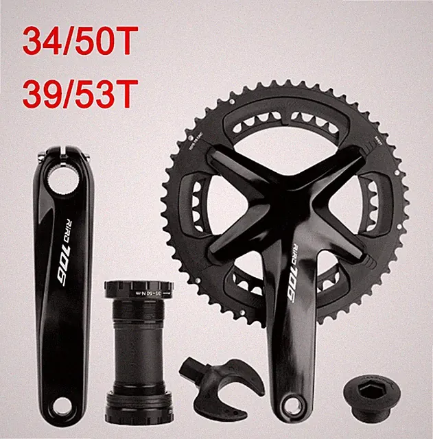 Road Bike Bicycle Crankset 2x10/11 Speed, Teeth: 50-34T/ 53-39T 170mm MTB