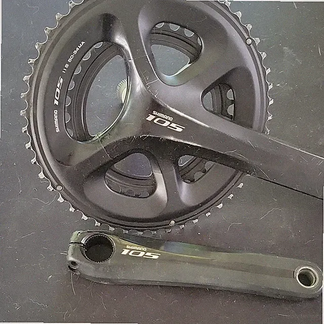 Shimano 105 FC-5800 170mm 2x 50/34 Crankset w/ Chainrings Black