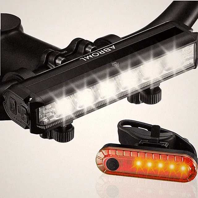 Super Bright 6 LED Bike Lights for Night Riding, Rechargeable Bicycle Lights,...