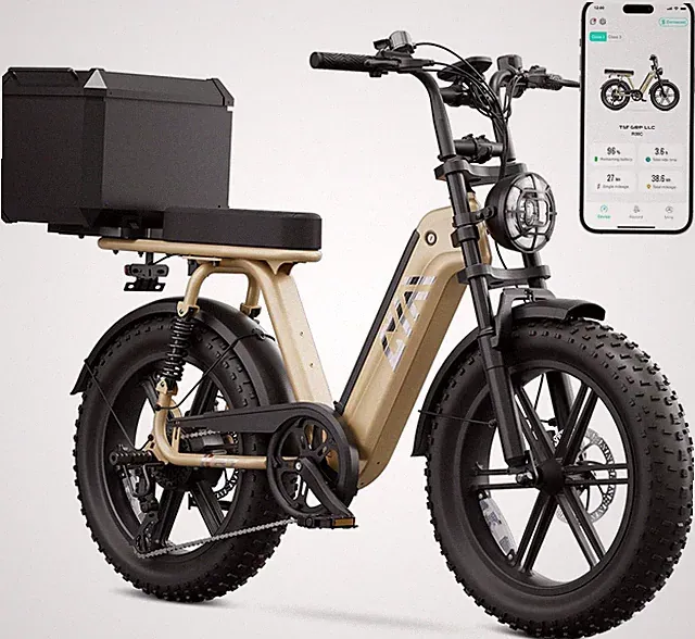 TST 20" Fat Tire Electric Bike for Adults 1500W Peak 60 Miles 48V 15AH E-Bike US