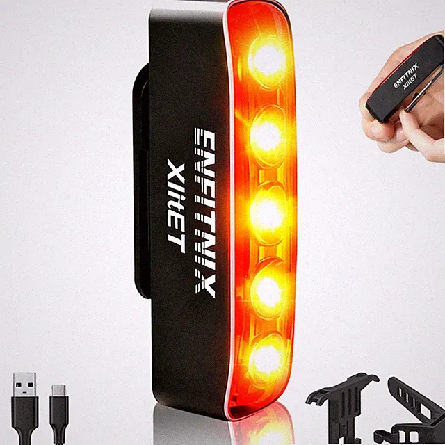 XlitET Bike Tail Light,Brake Sensing,Auto On/Off,50 Lumen Ultra Bright Rear B...